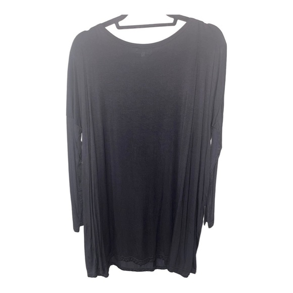 PIKO GREEN EARTH FASHION LADIES BLACK DOLMAN STYLE LONGER LENGTH TUNIC SIZE MED - Picture 2 of 3